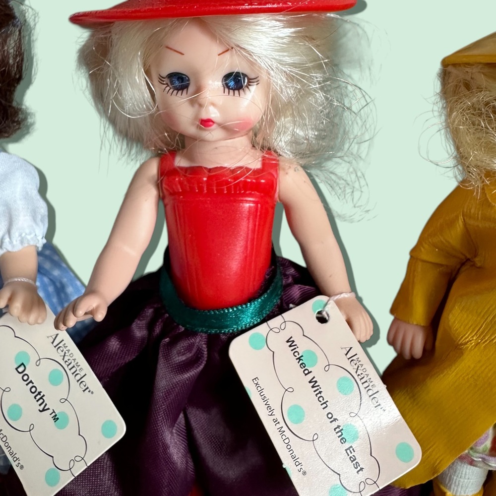 Set Of Four Madame Alexander Small 5” Dolls Dorothy Wicked Witch Baseball Rain - Picture 4 of 7